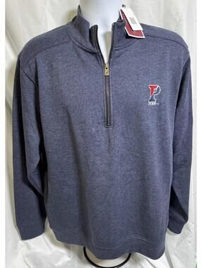 University of Pennsylvania Penn 1/2 Zip Pullover Sweatshirt League 91 Mens L NEW